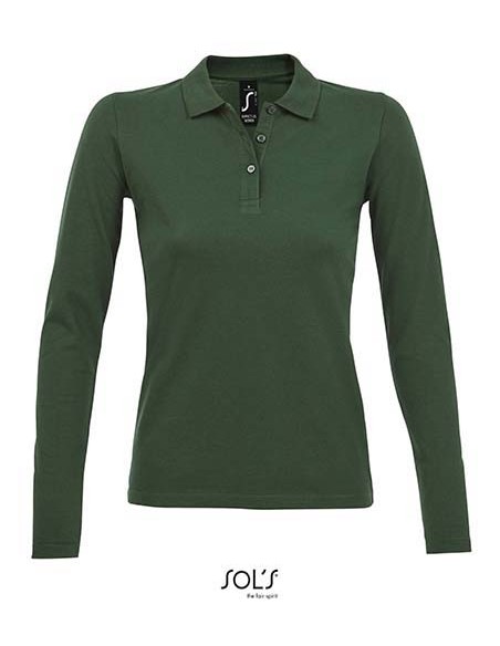 S-02083-Womens Long-Sleeve Piqué Polo Shirt Perfect