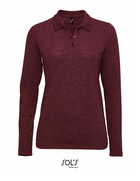 S-02083-Womens Long-Sleeve Piqué Polo Shirt Perfect