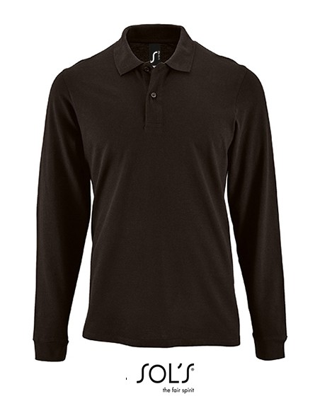 S-02087-Mens Long-Sleeve Piqué Polo Shirt Perfect