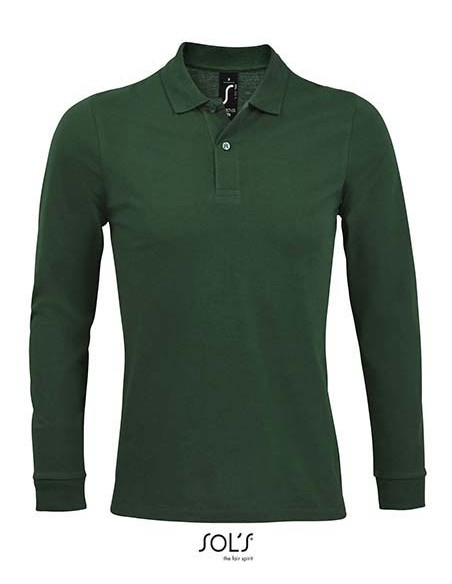 S-02087-Mens Long-Sleeve Piqué Polo Shirt Perfect