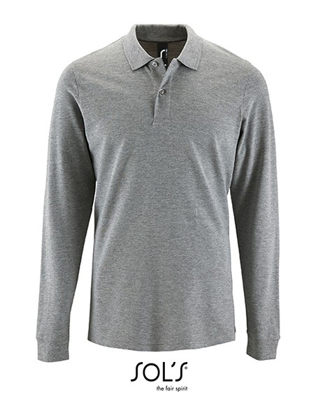 S-02087-Mens Long-Sleeve Piqué Polo Shirt Perfect