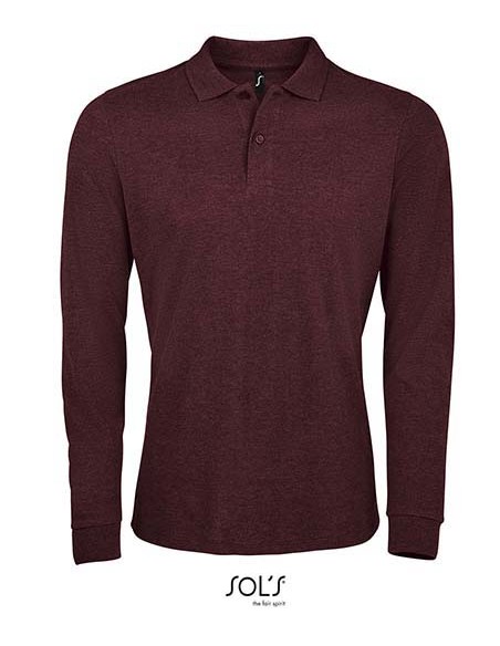 S-02087-Mens Long-Sleeve Piqué Polo Shirt Perfect