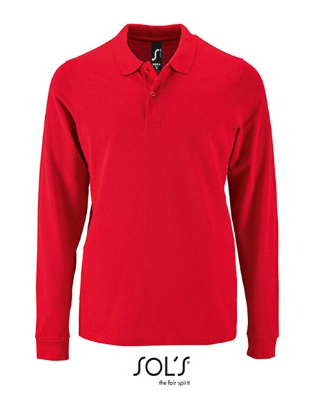 S-02087-Mens Long-Sleeve Piqué Polo Shirt Perfect