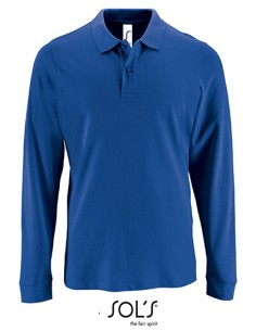 S-02087-Mens Long-Sleeve Piqué Polo Shirt Perfect