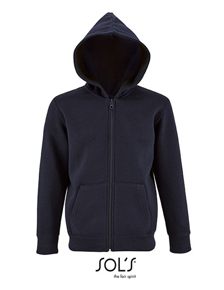 S-02092-Kids Zip Hoodie Stone