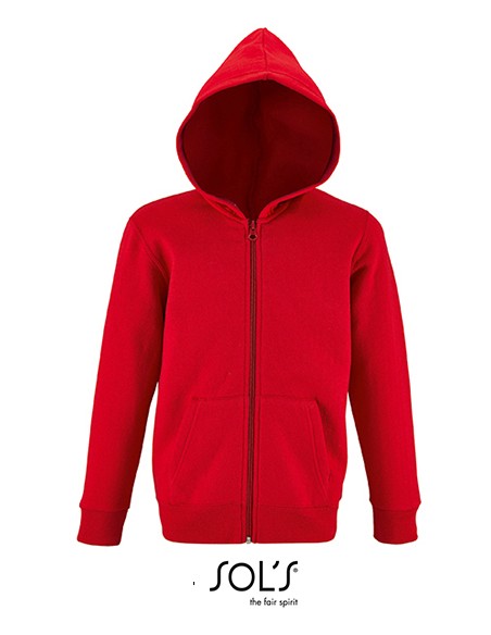 S-02092-Kids Zip Hoodie Stone