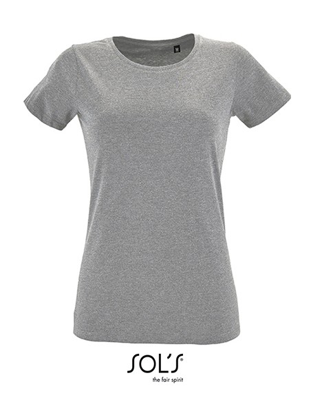 S-02758--Womens Round Neck Fitted T-Shirt Regent