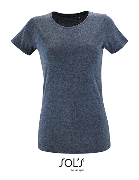 S-02758--Womens Round Neck Fitted T-Shirt Regent
