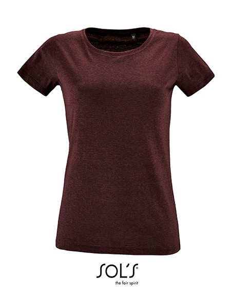 S-02758--Womens Round Neck Fitted T-Shirt Regent