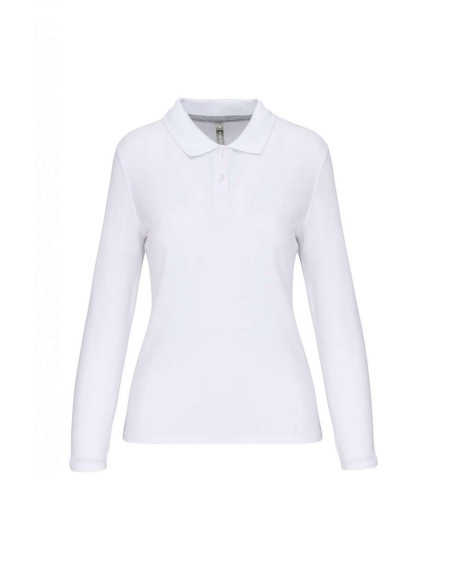 D-WK277-LADIES' LONG-SLEEVED POLO SHIRT