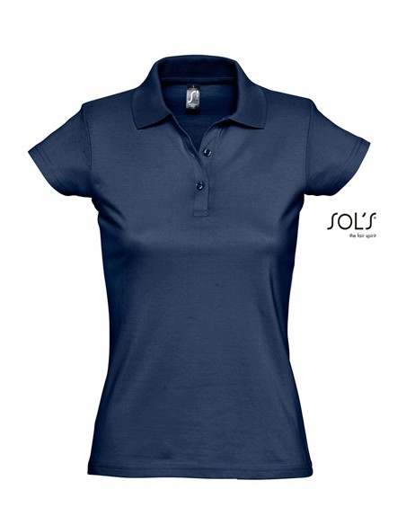 S-11376-Womens Jersey Polo Shirt Prescott