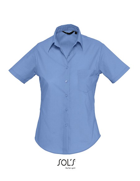 S-16070-Popeline-Blouse Escape Short Sleeve