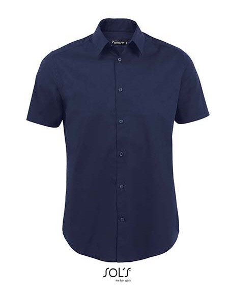 S-17030-Mens Stretch-Shirt Broadway Short Sleeve