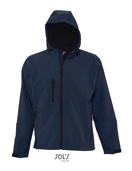 S-46602-Mens Hooded Softshell Jacket Replay