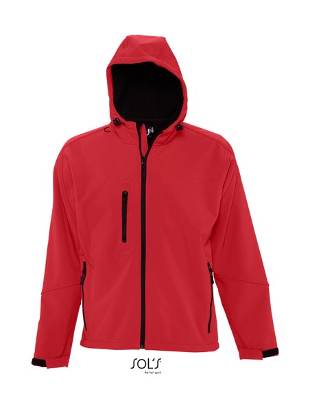 S-46602-Mens Hooded Softshell Jacket Replay