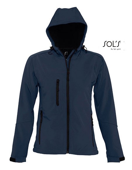 S-46802-Womens Hooded Softshell Jacket Replay