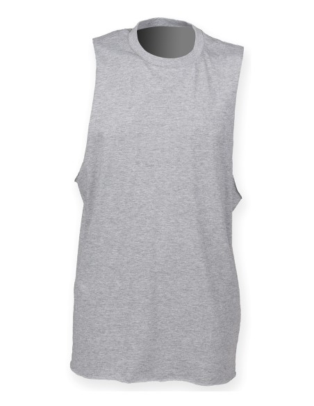 S-SF232-Mens High Neck Slash Armhole Vest