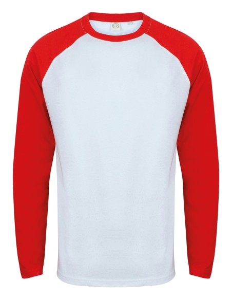 S-SF271-Mens Long Sleeved Baseball T
