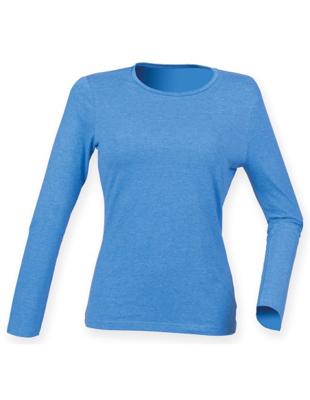 S-SK124-Womens Feel Good Long Sleeved Stretch T