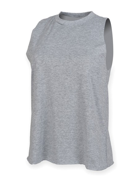 S-SK232-Womens High Neck Slash Armhole Vest