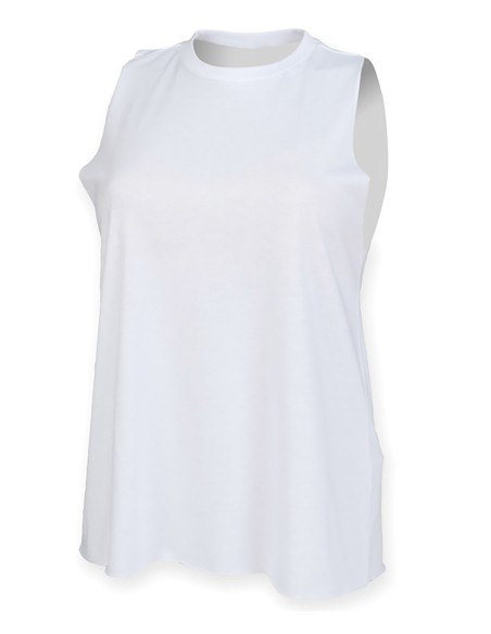 S-SK232-Womens High Neck Slash Armhole Vest