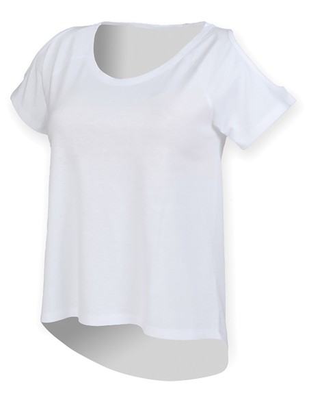 S-SK233-Womens Drop Tail T