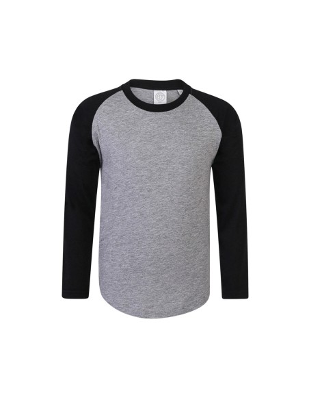S-SM271-Kids Long Sleeved Baseball T