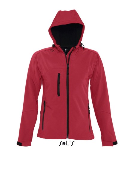 S-SO46802-SOL'S REPLAY WOMEN - HOODED SOFTSHELL