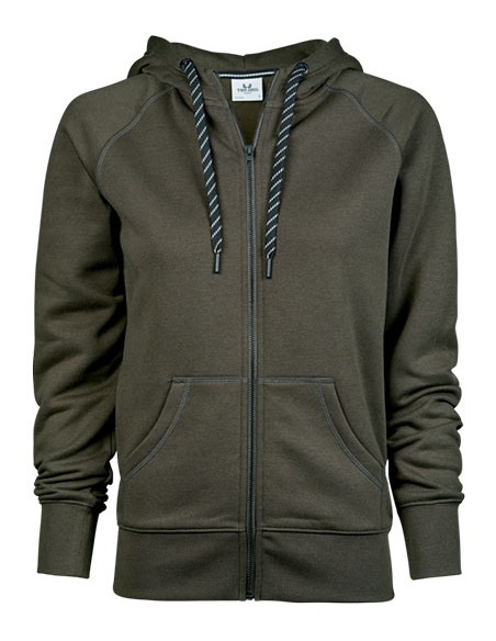 T-5436-Womens Fashion Full Zip Hood
