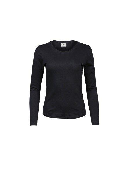 T-590-Womens Long Sleeve Interlock Tee