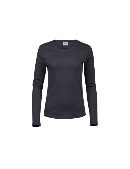 T-590-Womens Long Sleeve Interlock Tee