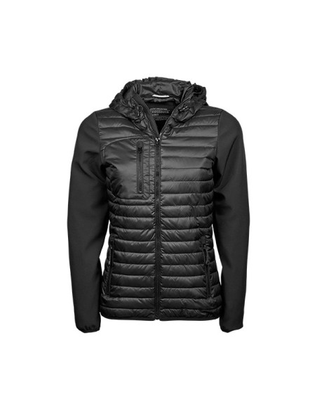 T-9629-Womens Hooded Crossover Jacket