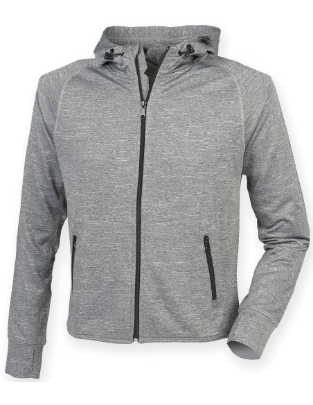 T-TL551-Sweat-shirt à capuche de course léger avec bande réfléchissante femme