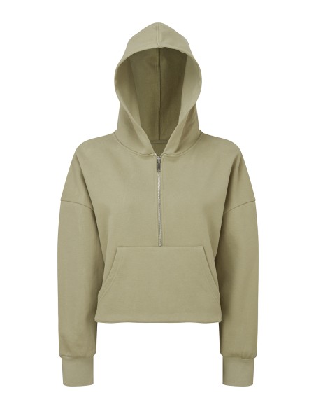 T-TR077-Sweat à capuche 1/2 zip pour femme TriDri®