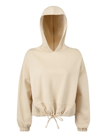 T-TR085-TriDri® Sweat à capuche oversize court femme
