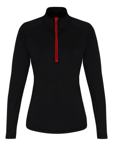 T-TR120-Performance à manches longues zip 1/4 femme TriDri®