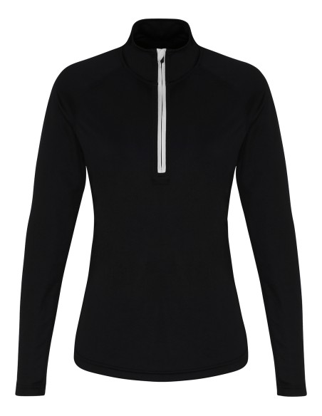 T-TR120-Performance à manches longues zip 1/4 femme TriDri®
