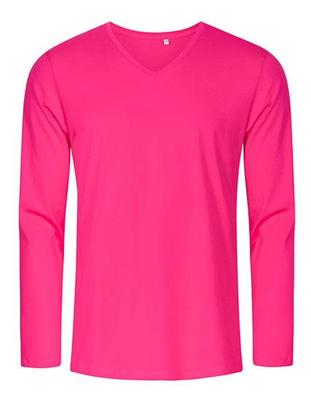 X-1460-Mens V-Neck T-Shirt Long Sleeve