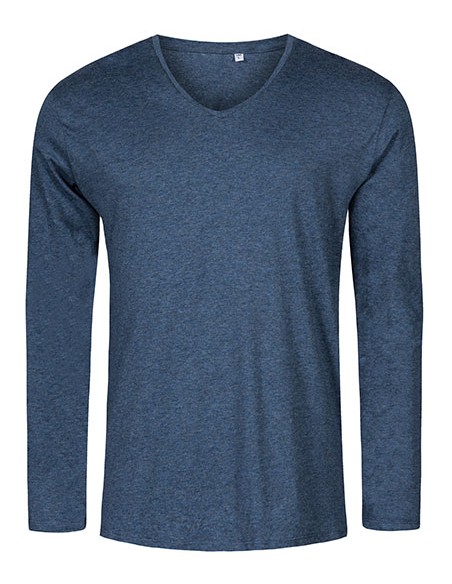 X-1460-Mens V-Neck T-Shirt Long Sleeve