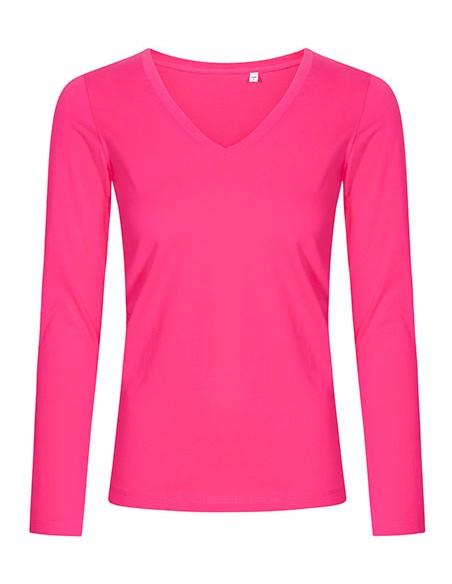 X-1560--Womens V-Neck T-Shirt Long Sleeve