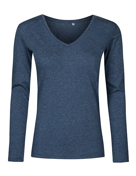 X-1560--Womens V-Neck T-Shirt Long Sleeve