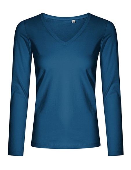 X-1560--Womens V-Neck T-Shirt Long Sleeve