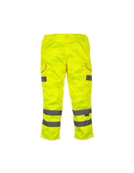 Y-HV018T-Hi-Vis Cargo Trousers With Knee Pad Pockets