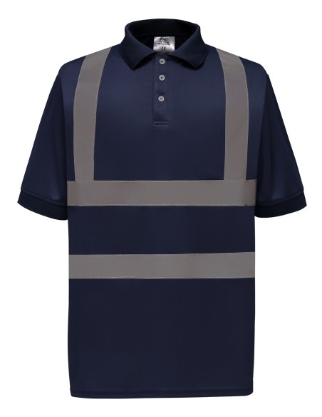 Y-HVJ210-Two Band et Brace Hi-Vis Polo Shirt