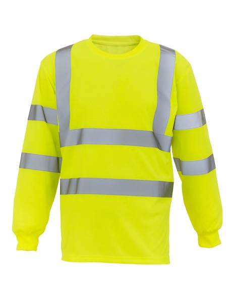 Y-HVJ420-Hi-Vis Long Sleeve T-Shirt