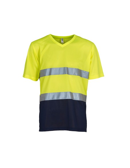 Y-HVJ910-Hi-Vis Top Cool Super Light V-Neck T-Shirt