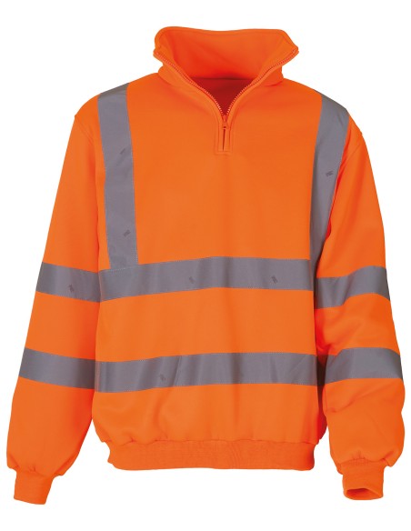 Y-HVK06-Hi-Vis 1/4 Zip Sweatshirt