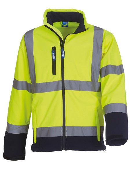 Y-HVK09-Hi-Vis 2 Bands et Braces Softshell Jacket