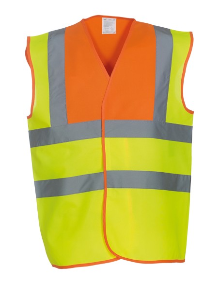 Y-HVW100-Hi-Vis 2 Bands et Braces Waistcoat
