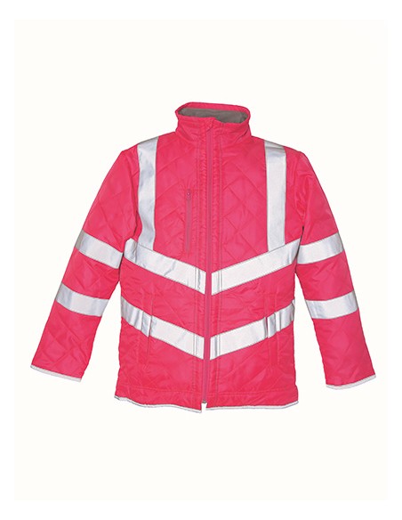 Y-HVW706-Hi-Vis Kensington Jacket With Fleece Lining